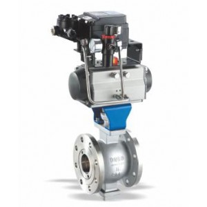 气动法兰式V型球阀