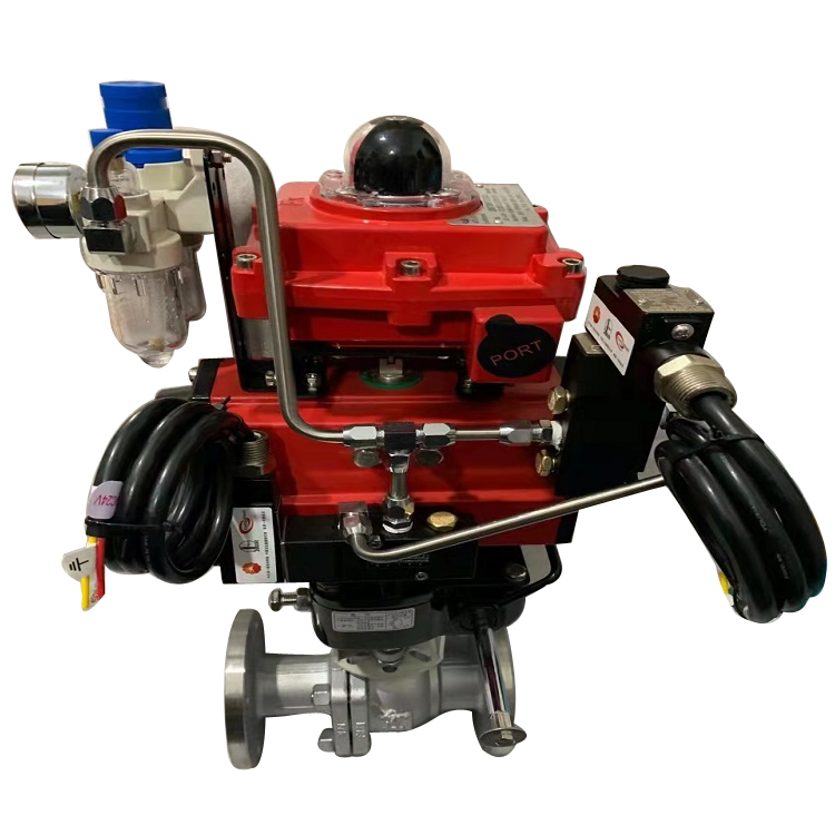 气动法兰球阀Q641防爆开关型