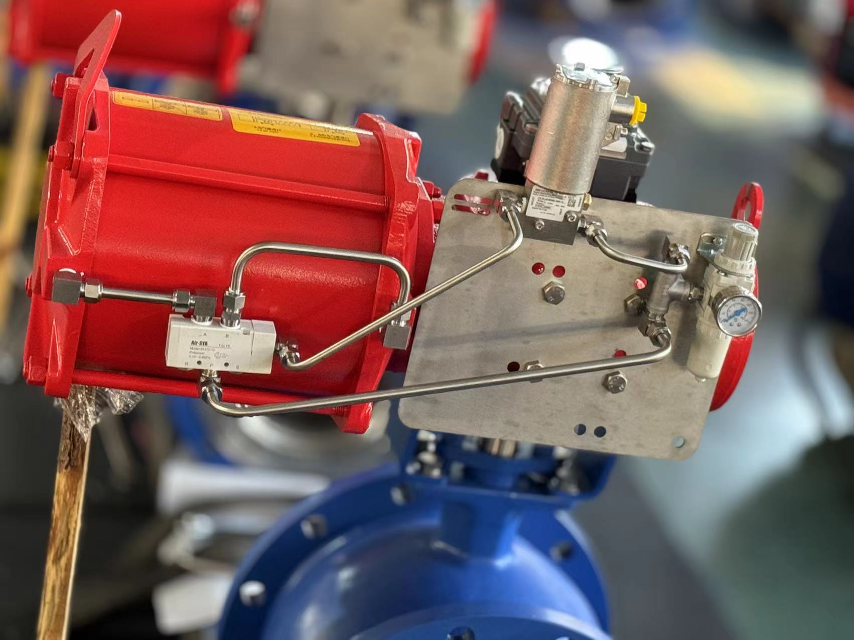 推杆式单缸气动V型调节球阀