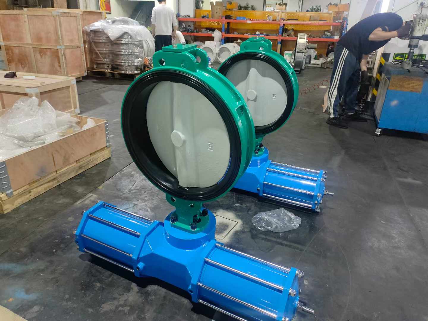 AW气动对夹蝶阀