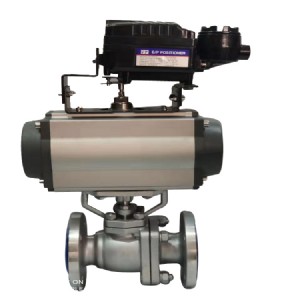 不锈钢气动衬氟调节切断球阀Q641F46 （3） 副本