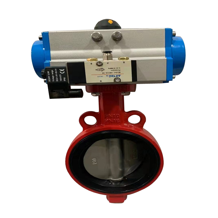 气动蝶阀D671X-16Q对夹式阀门